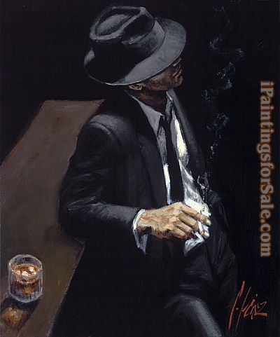 Fabian Perez Study for Man in Black Suit II